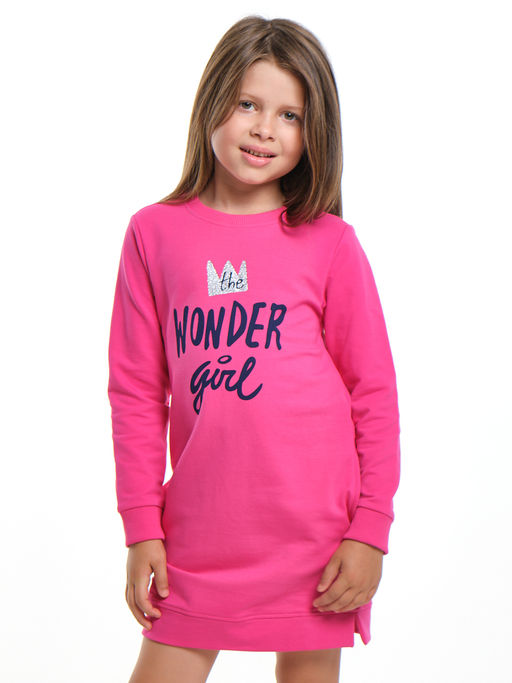 Платье с принтом с длинным рукавом UD 7072 малина - Mini maxi фото 4