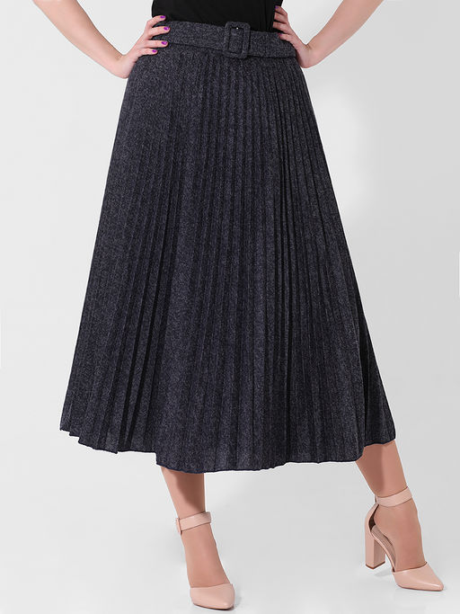 Юбка плиссе больших размеров длинная женская - Almond фото 2