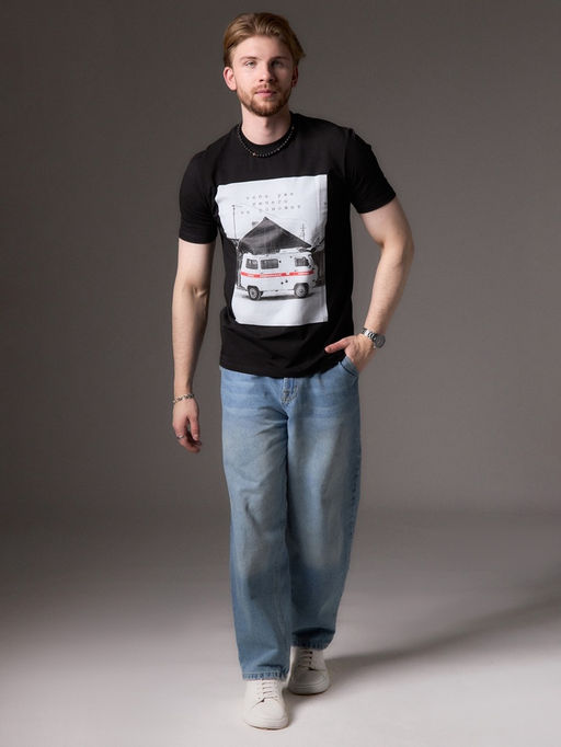 Футболка KAFTAN «Помощь», размер 52, чёрная