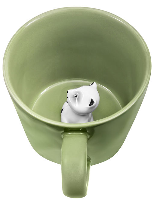 Кружка 300 мл 14*10*7,5 см "Енот" с фигуркой внутри, фарфор