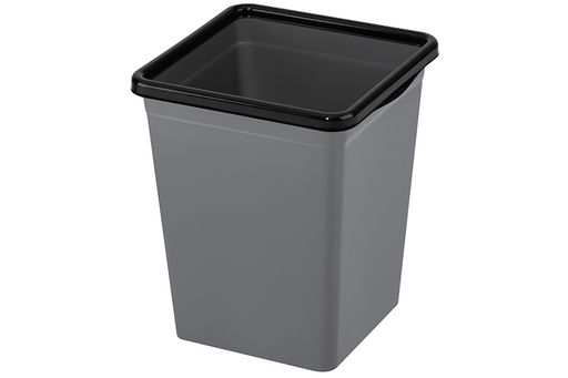 Ведро для мусора с фиксатором 8,5 л 23*22,5*26,5 см квадратное серый/черный (940818) - Elan gallery фото 5