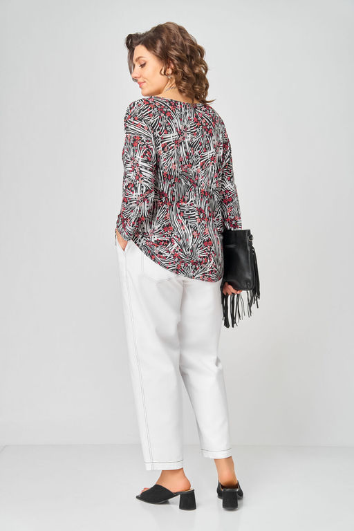 Джемпер Bliss 9402 белый, красный