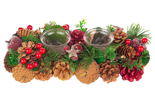 Новогоднее украшение подсвечник 30*14*8 см Тайна Рождества на 2 свечи прямоугольный - Elan gallery фото 3