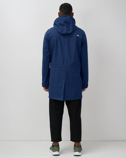 Парка спортивная мужская с капюшоном softshell синего цвета 9565S - Mtforce фото 5