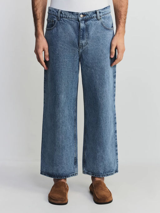 Укороченные джинсы широкие / Zarina  фото 3