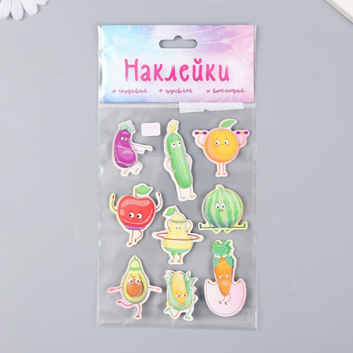 Наклейка картон 2 слоя Фрукты и овощи на спорте 17х12 см - Simaland фото 4