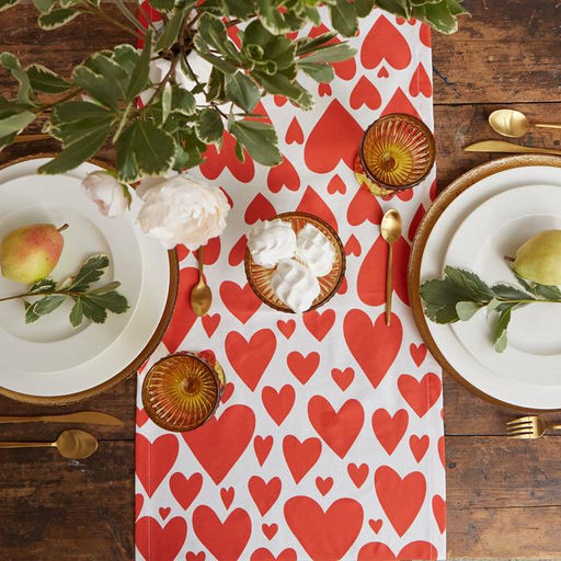 Дорожка на стол Этель Red hearts 40х149см, 100% хлопок, саржа 190 г/м2  фото 4