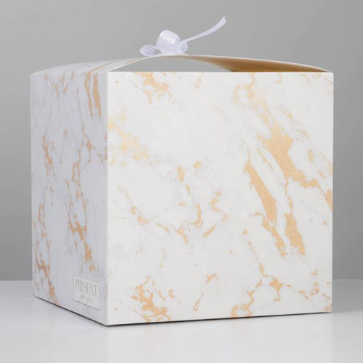 Коробка подарочная складная, упаковка, «Мрамор», 18 х 18 х 18 см