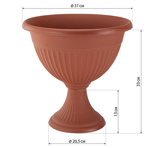 Кашпо-вазон Ливия D31 см высокий М3206 - Полимербыт фото 4