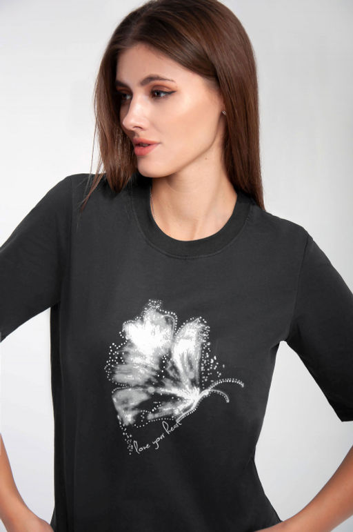 Арт. 31100 Футболка женская 44-52 (5 шт) Цвет:графит - Калинка фото 16