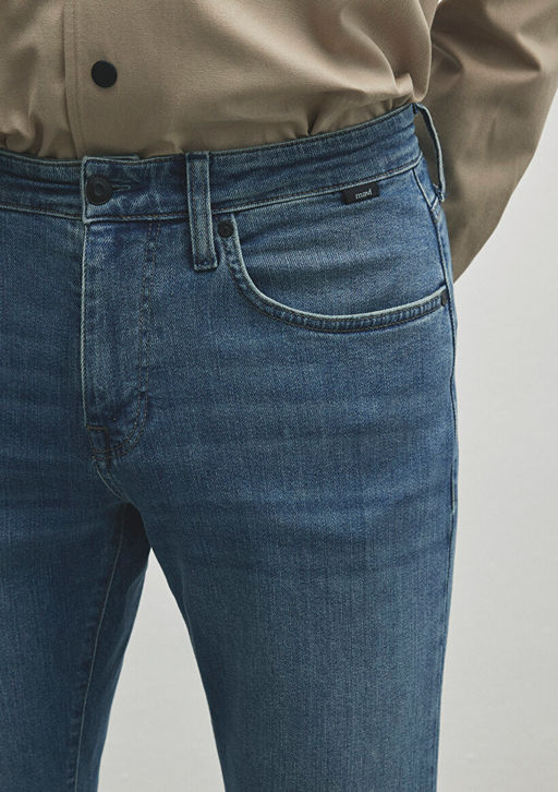 Martin Mavi Black Puslu Ac?k Mavi Jean Pantolon  фото 8