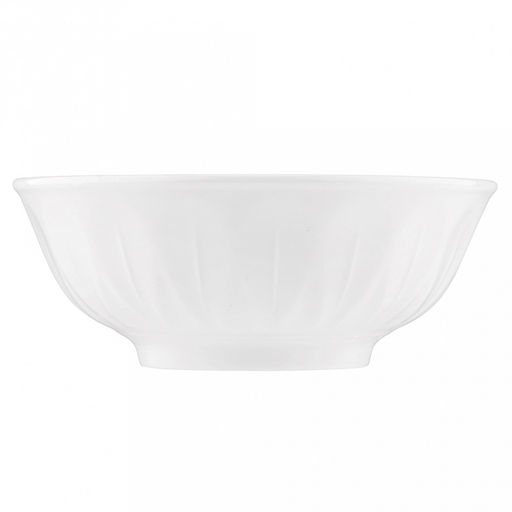 "Роса" Блюдце для варенья (розетка) фарфоровое д10,6см, h4см, 200мл, рельефный борт, белый (Китай)