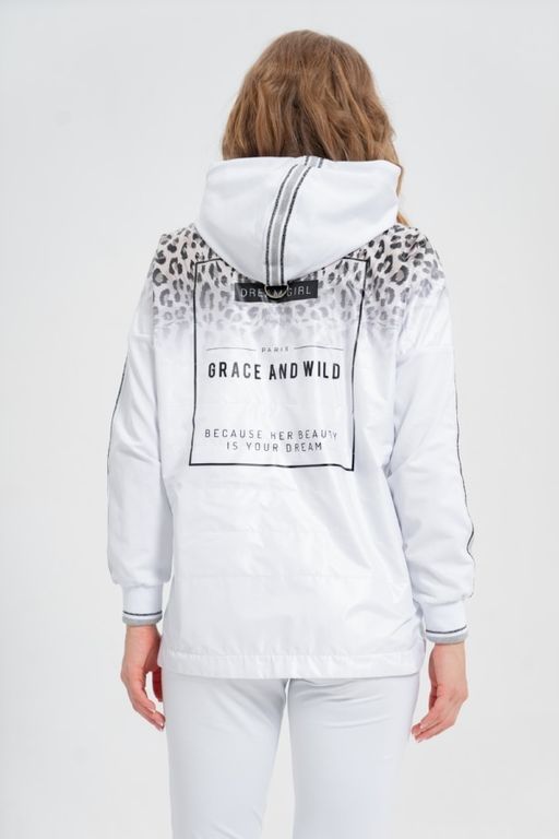 Толстовка из футера комбинированного с принтованной плащевой тканью - А+б коллекция фото 20