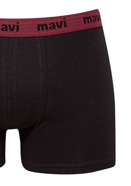 Siyah Basic Boxer - Mavi фото 2