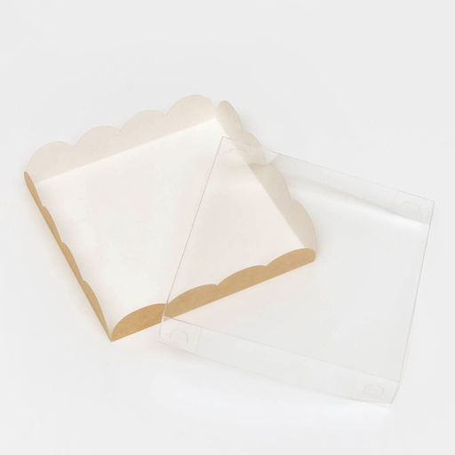 Цена за 3 шт. Коробочка для печенья, крафт, 15 х 15 х 3 см, набор 5 шт.