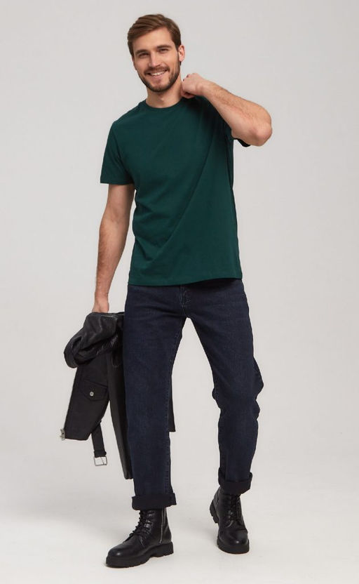 Футболка F911-6000bb d.green - Fine joyce фото 4