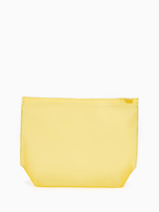 Цена за 3 шт. Косметичка для бассейна с застёжкая зип-лок, без рисунка, прозрачная/жёлтая - Simaland фото 3