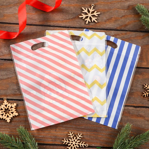 Цена за 50 шт. Пакет подарочный Zip-lock, «Корейский стиль», 15.5×22+3.5 см МИКС