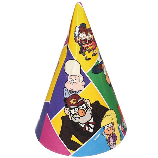 Цена за 10 шт. Колпак бумажный «Мейбл и Диппер», Гравити Фолз