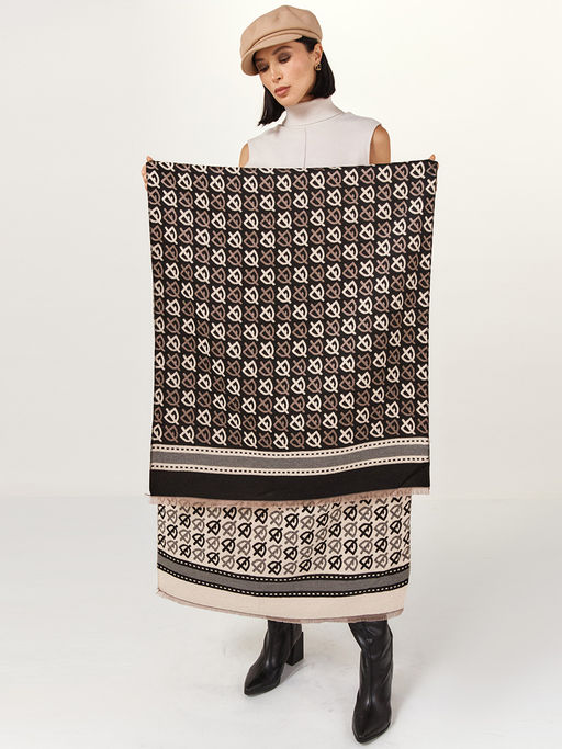 в составе ШЕРСТЬ  и КАШЕМИР Большой, мягкий, теплый  двусторонний палантин - Tantino фото 7