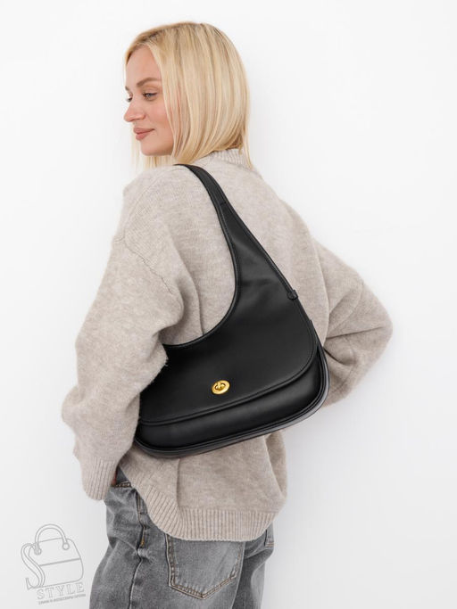 Сумка женская кожаная 1079M black  Polina&Eiterou