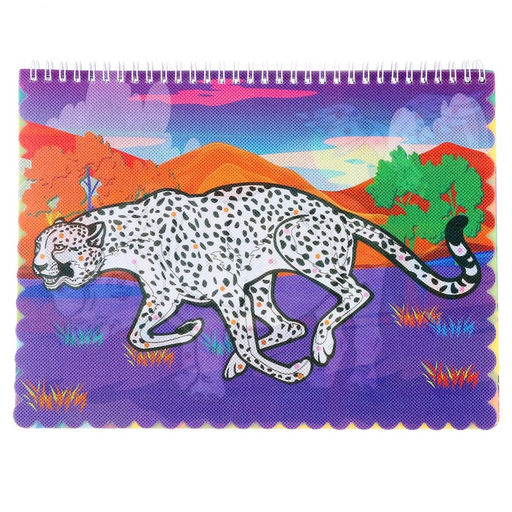 Книжка-раскраска многоразовая «Животные» фломастеры 12 цветов, 3D очки, бутылочка для воды