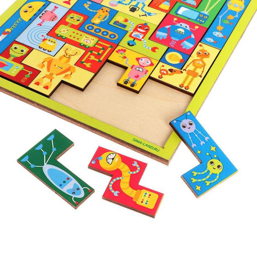 Головоломка тетрис «Роботы», 29 деталей