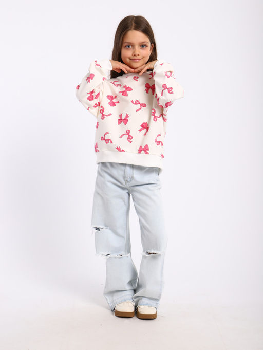 ДЖ063 Джемпер "Бант" (розовый)