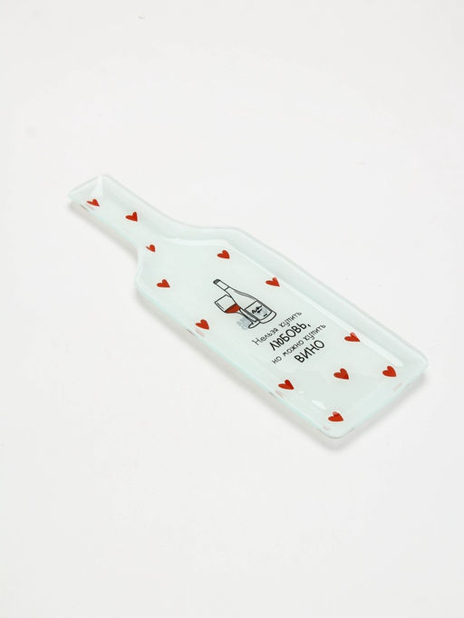 Тарелка в форме бутылки «Любовь», 11.3×34.5 см