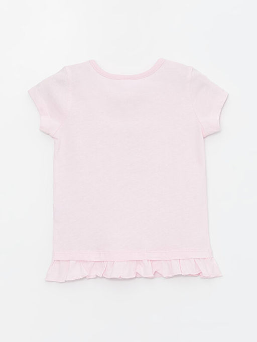 Bisiklet Yaka Bask?l? K?z Bebek Ti??rt - Waikiki фото 2