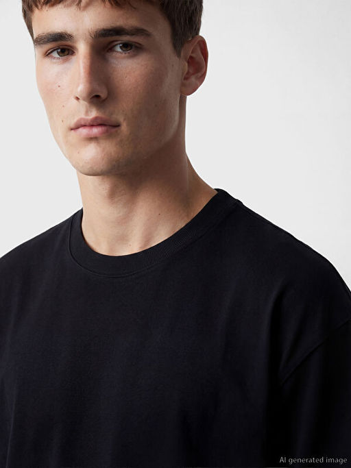 Bisiklet Yaka Penye Erkek Ti??rt