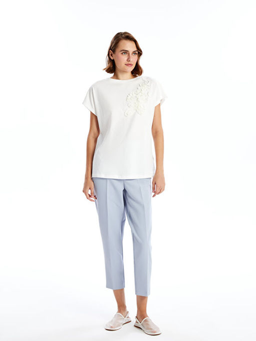 Bisiklet Yaka Nak??l? Kad?n Bluz