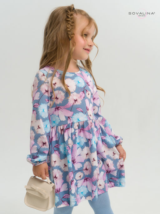 Платье Моана лиловые одуванчики - Sovalina фото 10