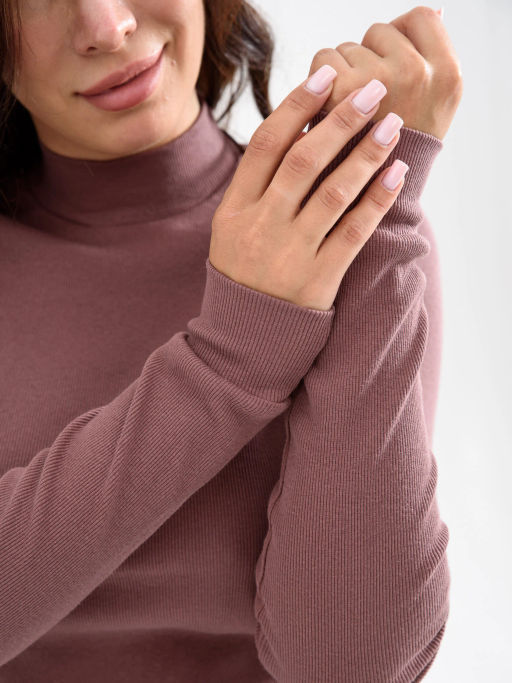 Водолазка кашкорсе рубчик Хлопок 95% лайкра 5%(стойка) - Оптима фото 15