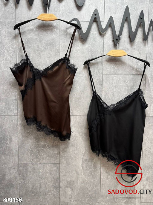 Майка с кружевом и ассиметричным подолом - Bruno фото 6