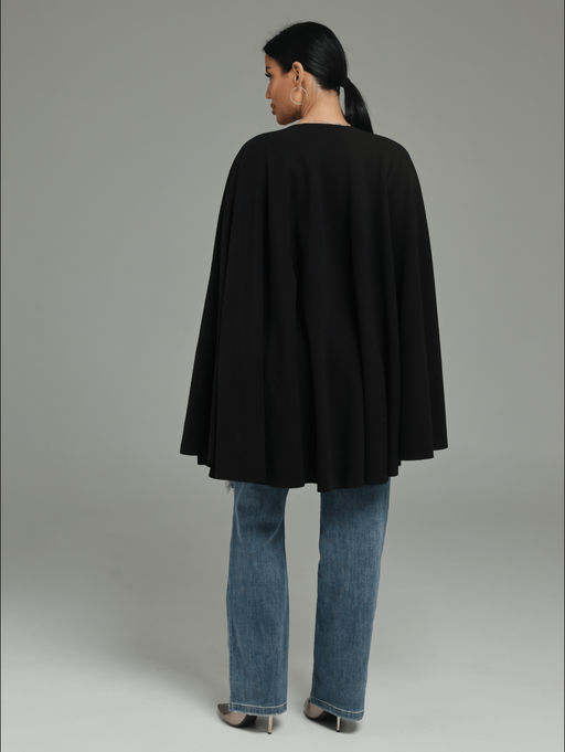 Миледи кардиган-пончо (черный)