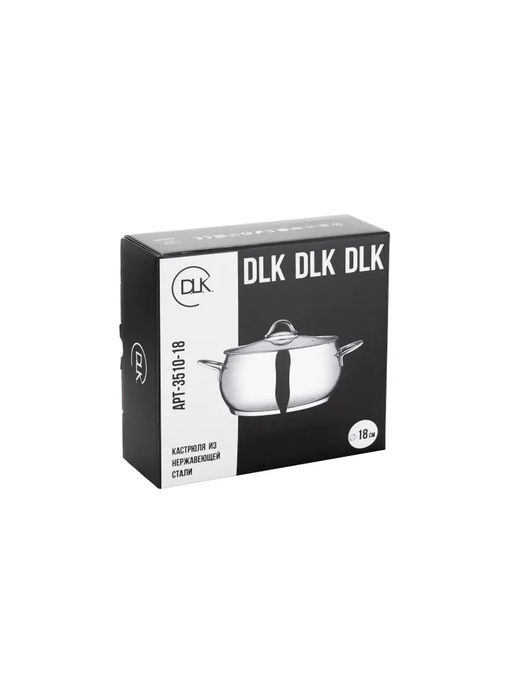 Кастрюля с крышкой стеклянной из нержавеющей стали 18х10 см (2,1 л), арт. 3510-18. - D.L.K. фото 6