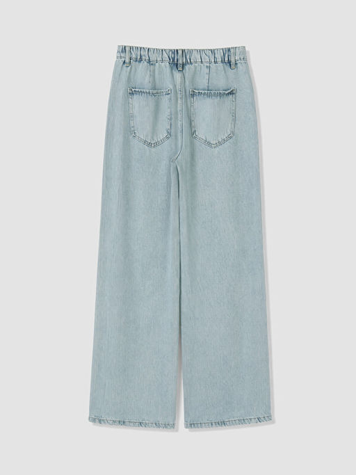 Beli Lastikli Wideleg Kad?n Jean Pantolon