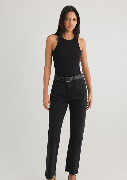 Halter Yaka Siyah Basic Atlet - Mavi фото 3