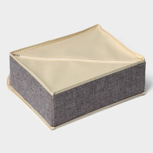 Органайзер для хранения белья Доляна Тео, 13 ячеек, с прозрачной крышкой, 322312 см, серый  фото 9