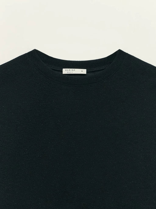 Футболка с люрексом и разрезами / Zarina