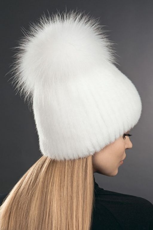 Шапка Лыжница норка белая