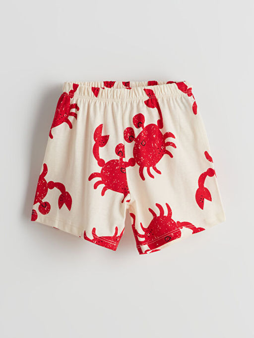 Bask?l? Erkek ?ocuk ?ortlu Pijama Tak?m?