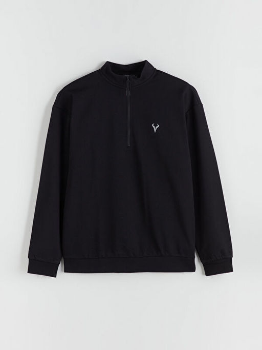 Dik Yaka Erkek Sweatshirt