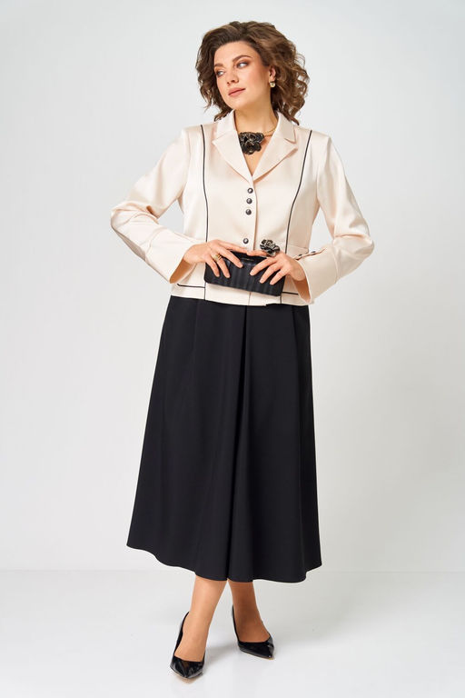 Костюм Aira Style 24134 молочно-черный