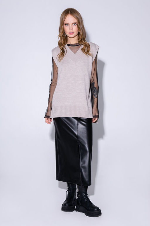 Костюм Pirs 4457 жемчужный+ черный  фото 2