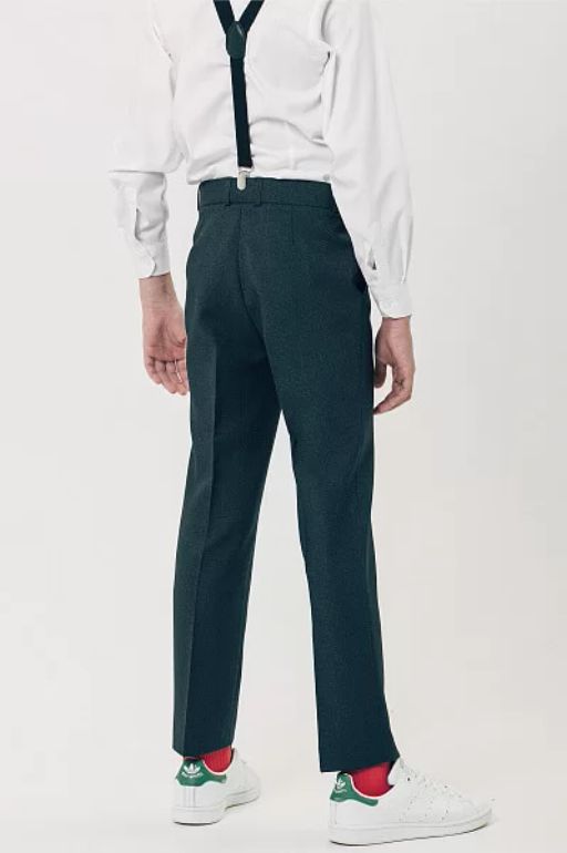 Брюки для мальчика, полуприлегающий (серый) - Бостон фото 3