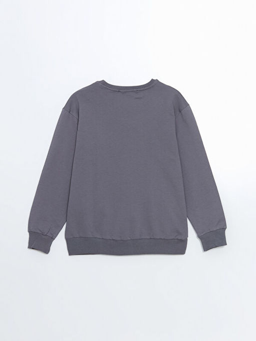 Bisiklet Yaka Bask?l? Erkek ?ocuk Sweatshirt - Waikiki фото 3