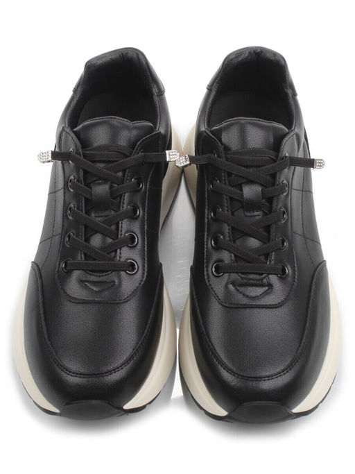 03-A970-1 BLACK Кроссовки женские (натуральная кожа)