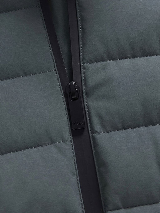 Куртка мужская стёганая с капюшоном с графеновой подкладкой цвета хаки 9623_1Kh